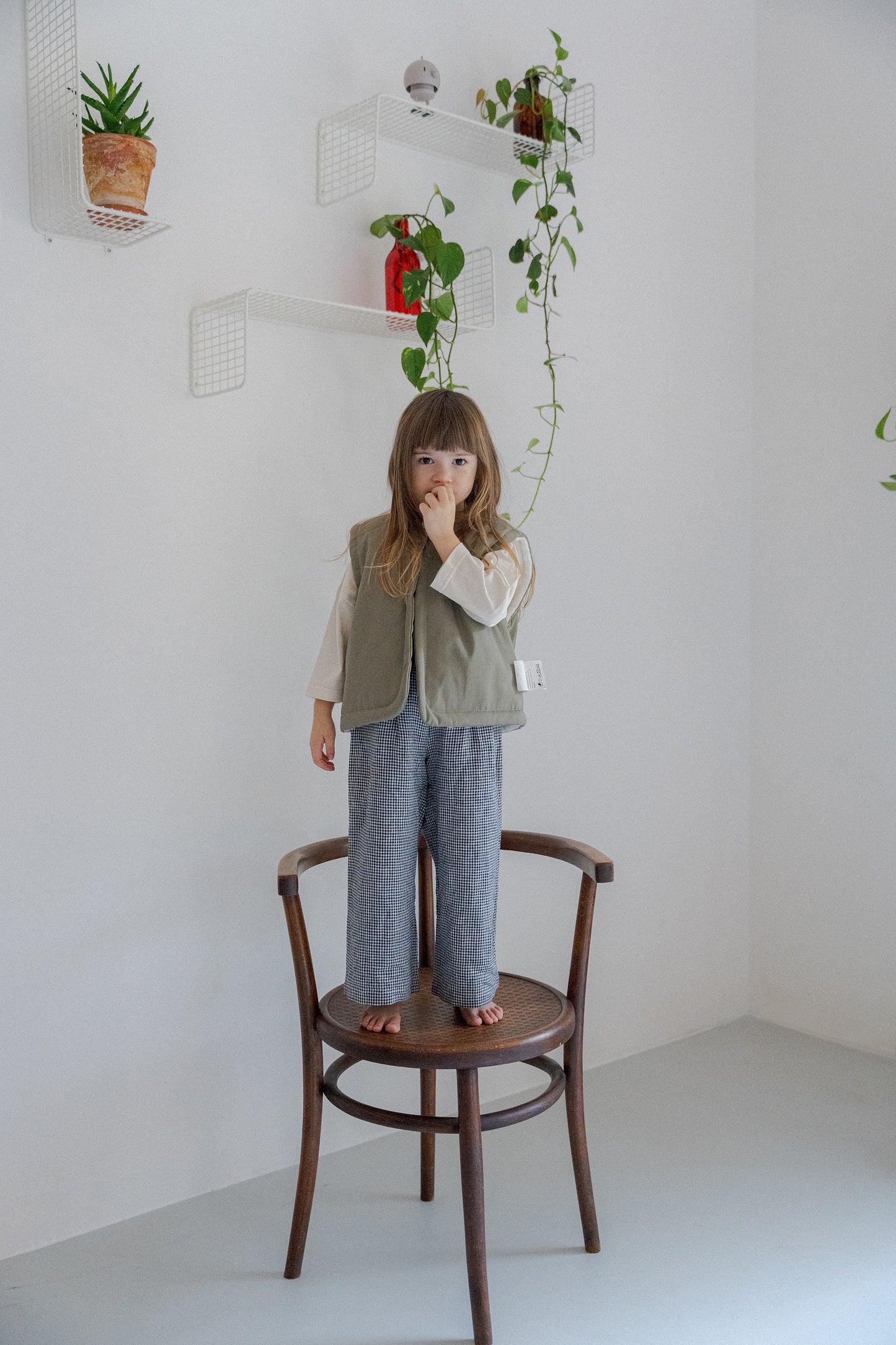 wide leg gingham linen pants