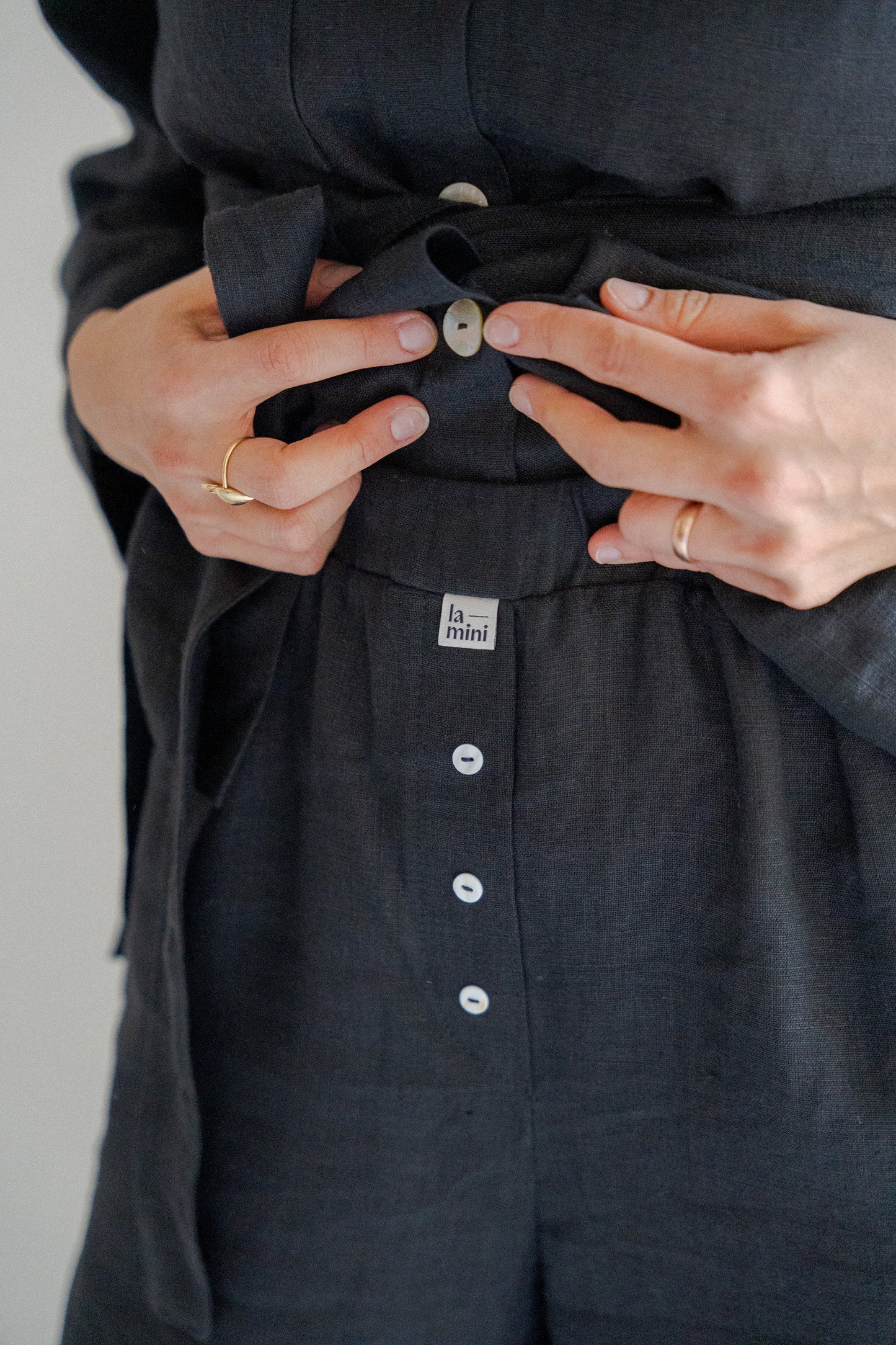 pyjama style linen trousers