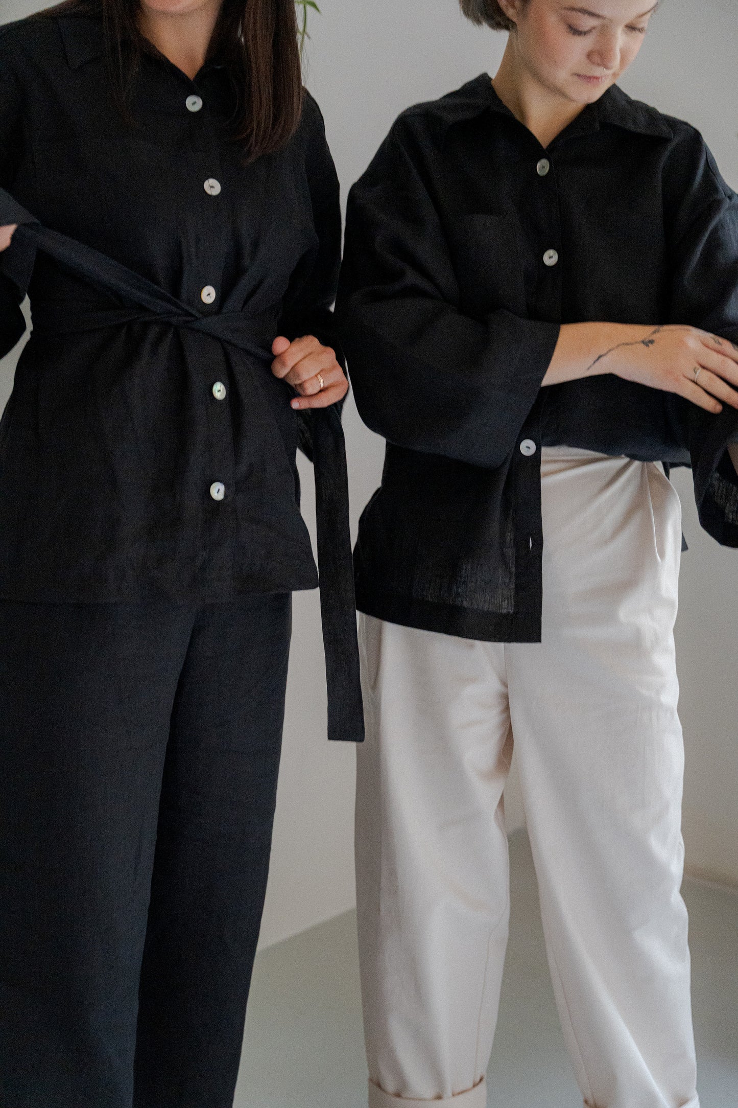 pyjama style linen shirt