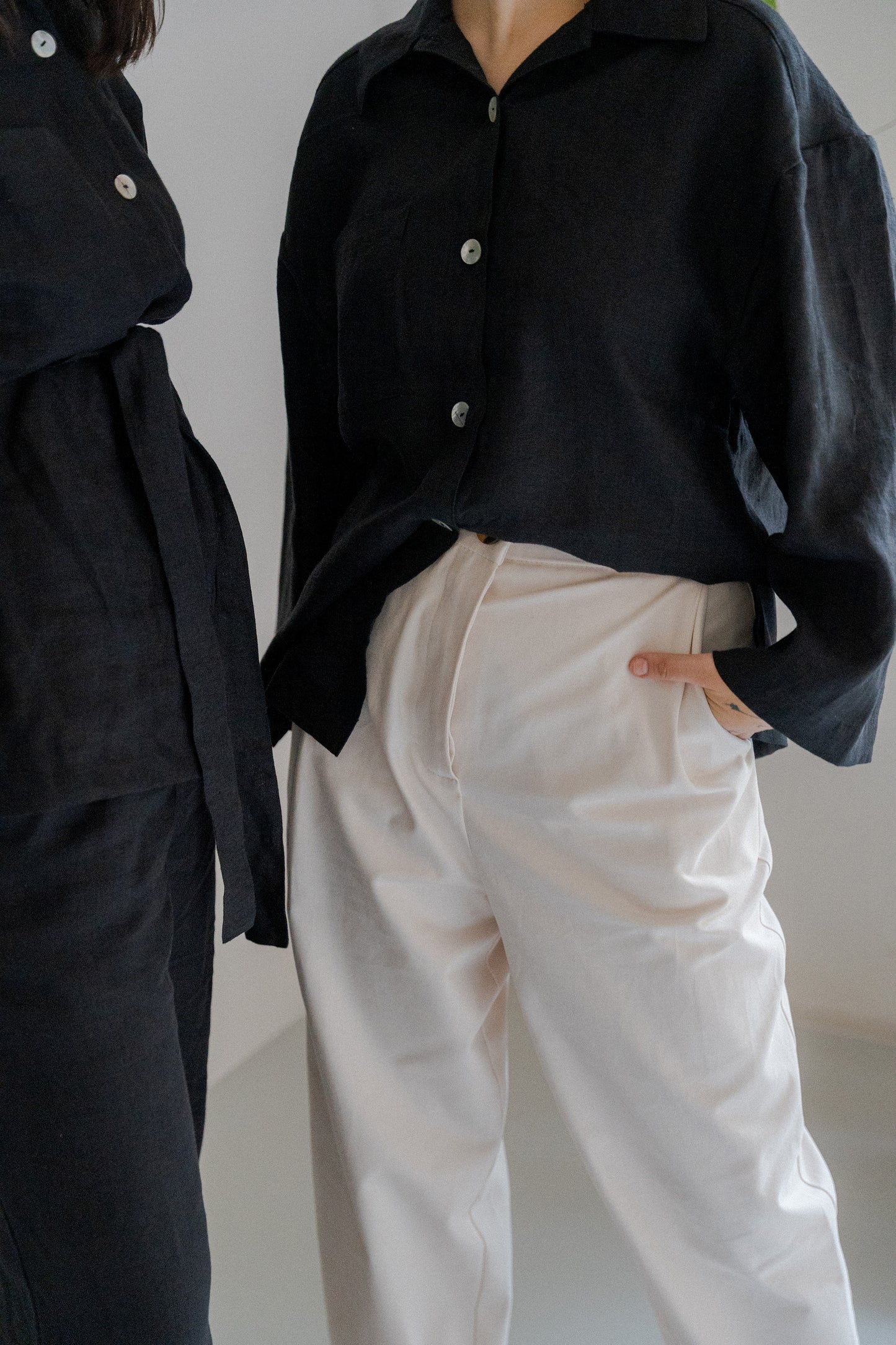pyjama style linen shirt