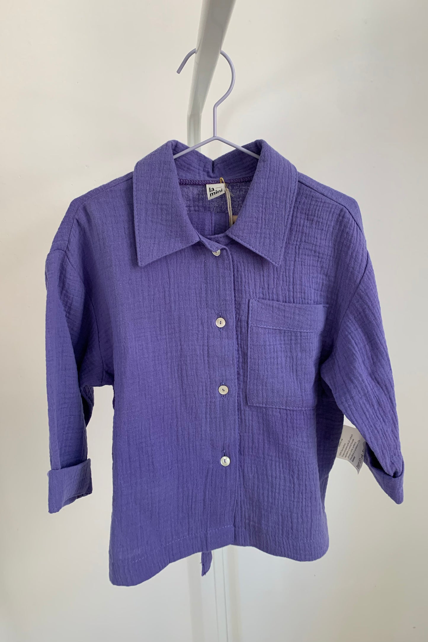 muslin shirt true purple / vel. 98